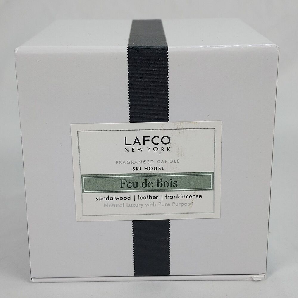 LAFCO New York Feu De Bois Candle 6.5 Oz Ski House Sandalwood With Box